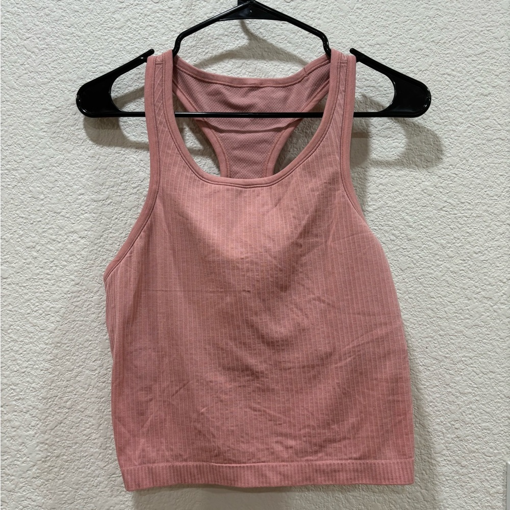 Lululemon Ribbed Cropped Racerback Tank • Size 12 •